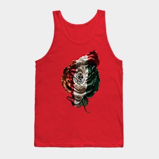 Flag of Mexico, a rose in the colors of Mexico Tank Top